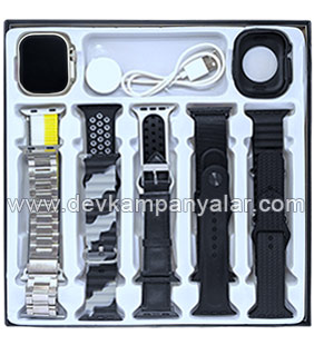 ULTRA 10 in 1 Strap Uzay Gri Akıllı Saat Seti