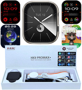 HK9 PROMAX+ Mat Füme Yapay Zekalı Akıllı Saat